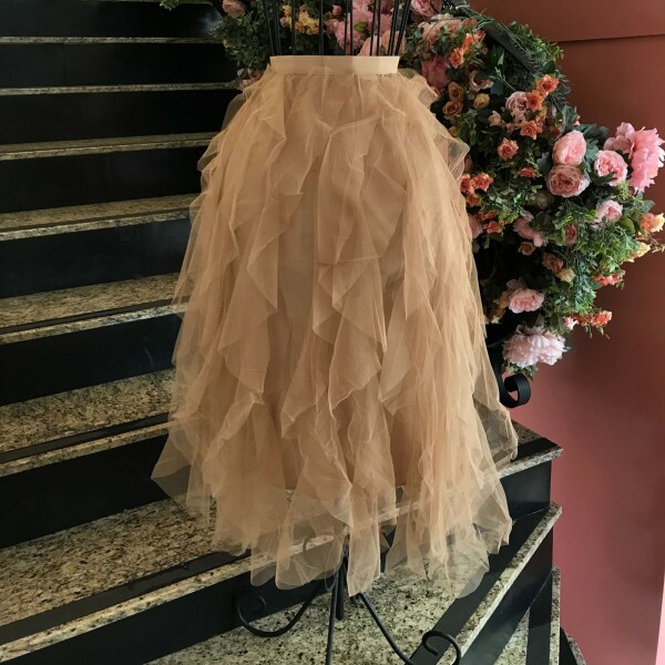 Saia de Tulle Princes Capuccino